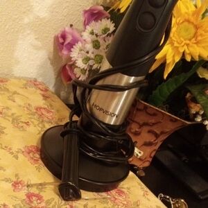 HOPVISION 1000W Hand Blender HB-2052 12-Speed Immersion Blender Black Silver